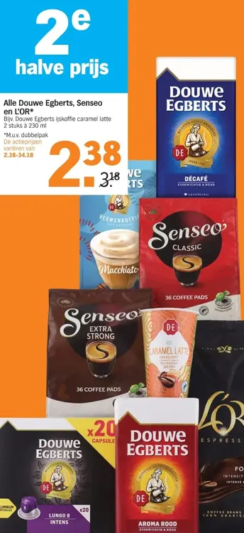 Aanbieding: Douwe Egberts, Senseo en L'OR