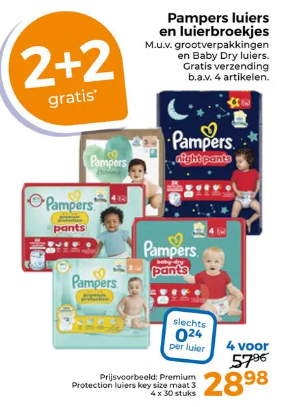 Aanbieding: Pampers luiers en luierbroekjes