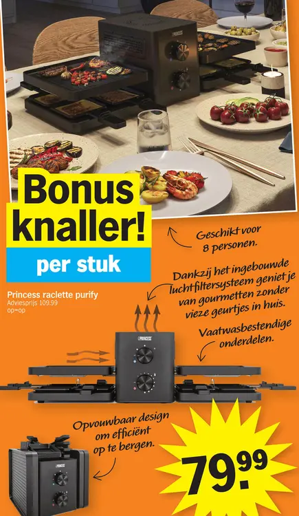 Aanbieding: Princess raclette purify