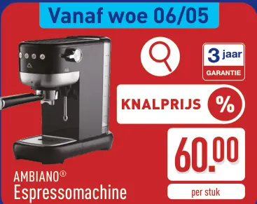 Promotie: Espressomachine