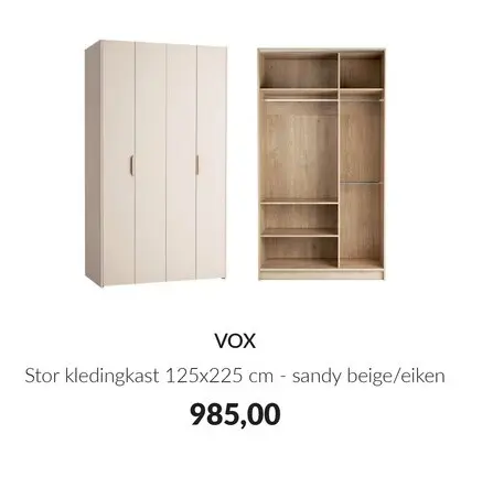 Aanbieding: Stor kledingkast