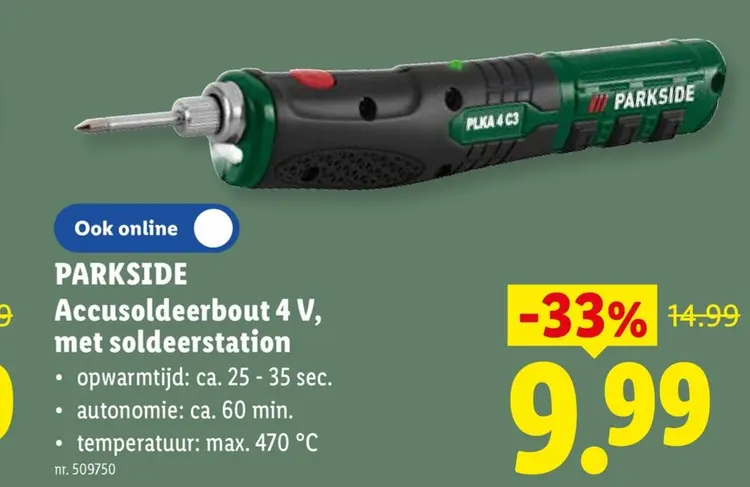 Promotie: Accusoldeerbout 4 V, met soldeerstation