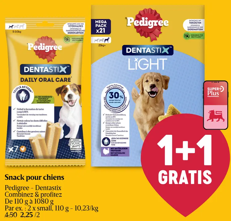 Offre: Snack pour chiens Pedigree - Dentastix