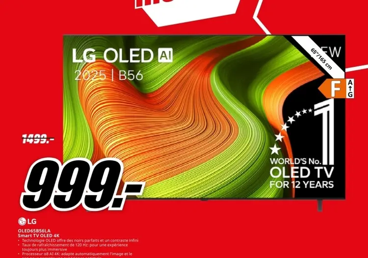 Offre: OLED65B56LA Smart TV OLED 4K
