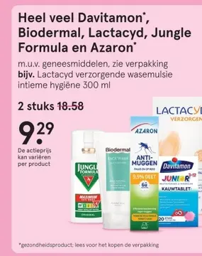 Aanbieding: Davitamon, Biodermal, Lactacyd, Jungle Formul