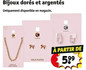 Offre: Bijoux dorés et argentés