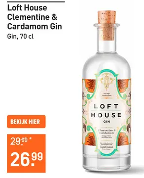 Aanbieding: Loft House Clementine & Cardamom Gin