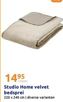 Aanbieding: Studio Home velvet bedsprei