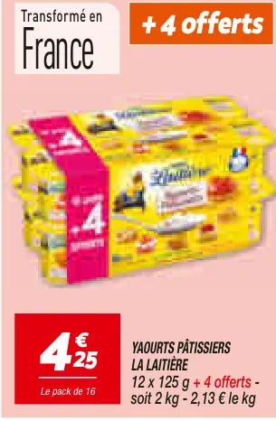 Offre: Yaourts pâtissiers