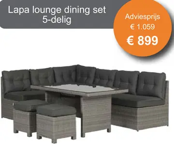 Aanbieding: Lapa lounge dining set