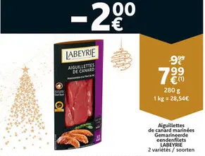 Offre: Aiguillettes de canard marinées