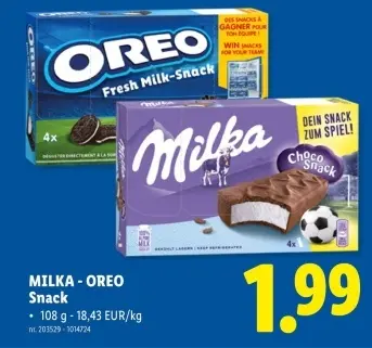 Promotie: MILKA - OREO Snack