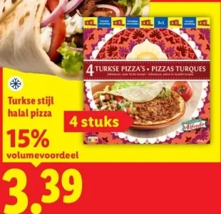 Aanbieding: Alfredo Turkse stijl halal pizza
