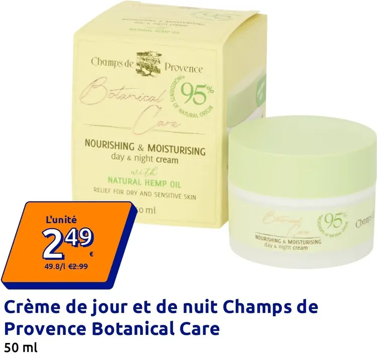 Offre: Champs de Provence Crème de jour et de nuit Botanical Care