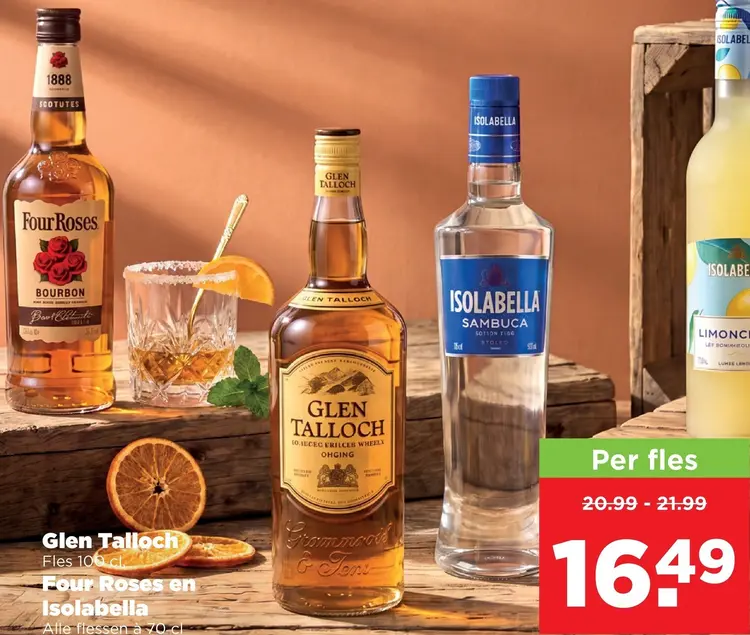 Aanbieding: Bourbon, Sambuca, Limoncello of Whisky