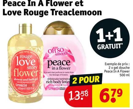 Offre: Peace In A Flower et Love Rouge Treaclemoon