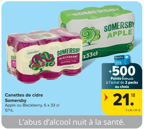 Offre: Somersby Canettes de cidre