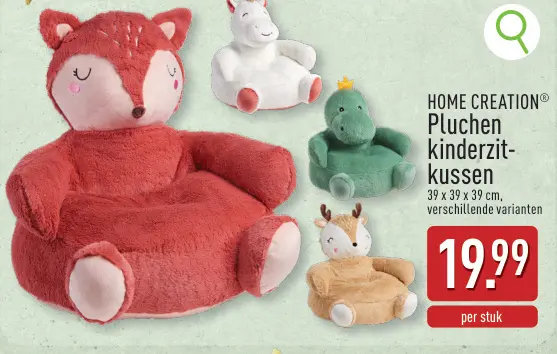 Aanbieding: Pluchen kinderzitkussen