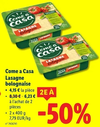 Offre: Lasagne bolognaise