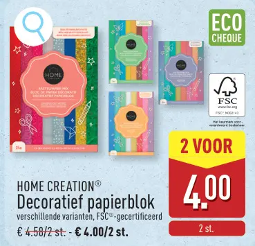 Promotie: Decoratief papierblok
