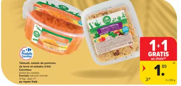 Offre: Taboulé, salade de pommes de terre et salades