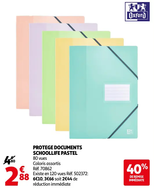 Promotie: Protege documents schoollife pastel