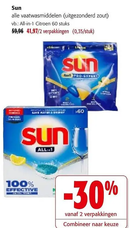 Promotie: alle vaatwasmiddelen (uitgezonderd zout)