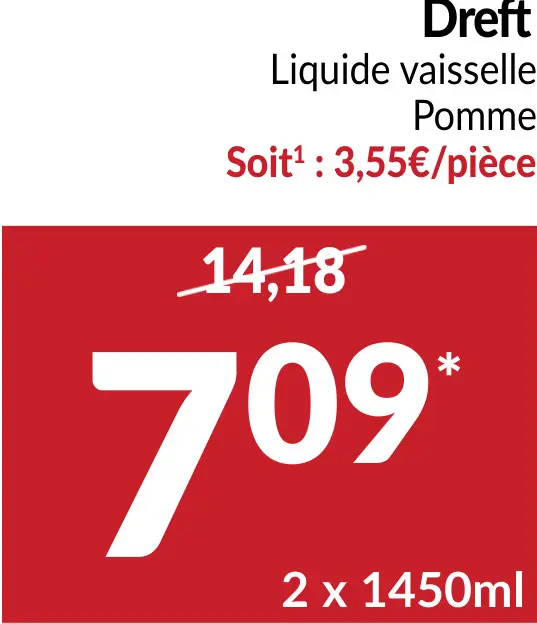 Offre: Liquide vaisselle Pomme