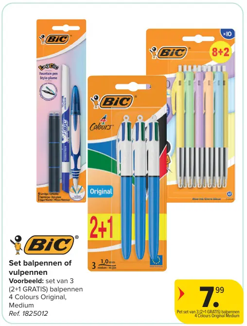 Promotie: Set balpennen of vulpennen