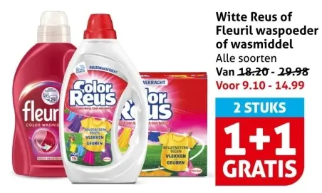 Aanbieding: Witte Reus of Fleuril waspoeder of wasmiddel