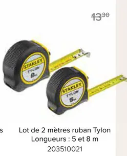 Offre: Lot de 2 mètres ruban Tylon