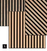 Aanbieding: Lattenwand tegel 55,3x55,3 cm licht eiken