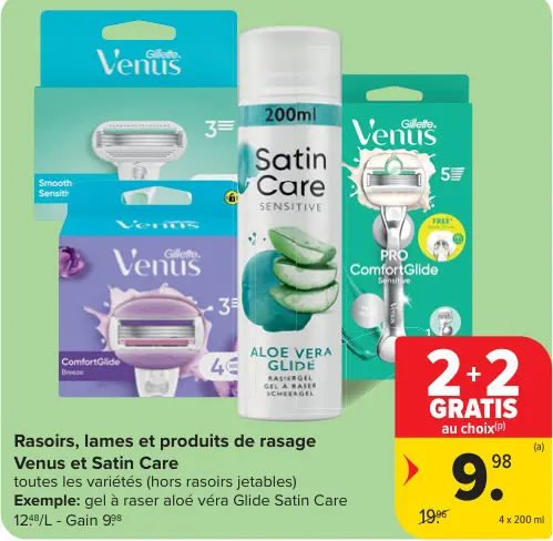 Offre: Rasoirs, lames et produits de rasage