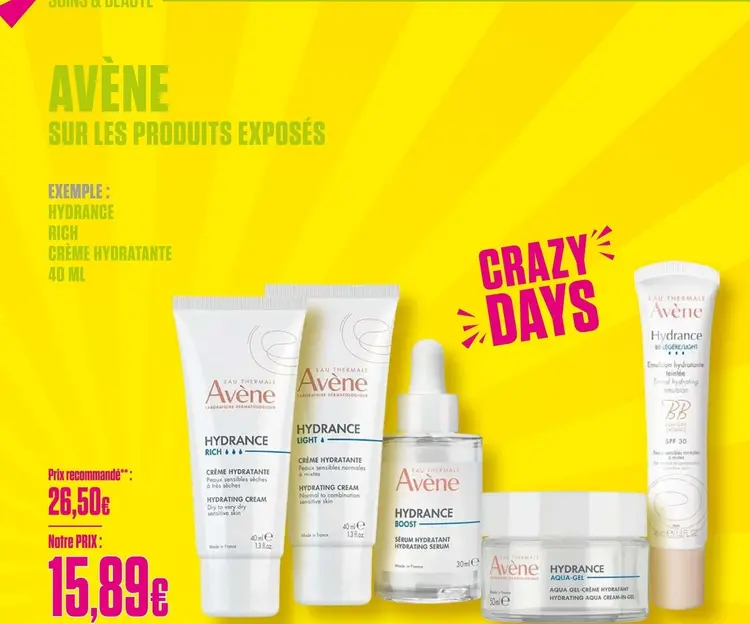 Offre: Avène Hydrance Rich Crème Hydratante