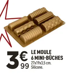 Offre: Le moule 6 mini-bûches