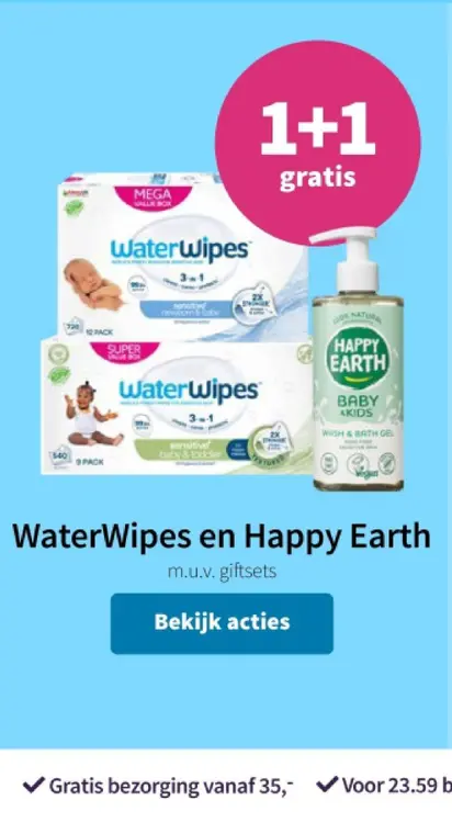 Aanbieding: WaterWipes en Happy Earth