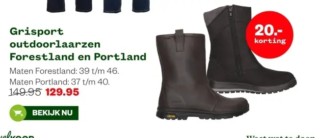 Aanbieding: outdoorlaarzen Forestland en Portland