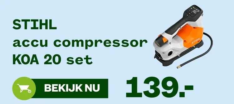 Aanbieding: STIHL accu compressor KOA 20 set