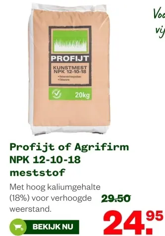 Aanbieding: Profijt of Agrifirm NPK 12-10-18 meststof