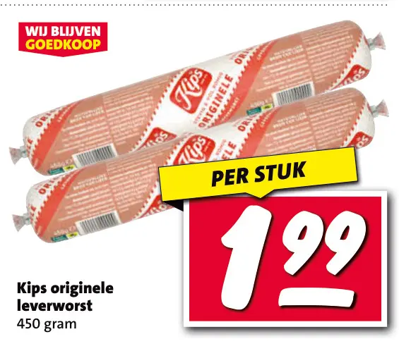 Aanbieding: Kips originele leverworst