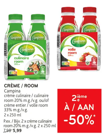 Offre: Crème culinaire