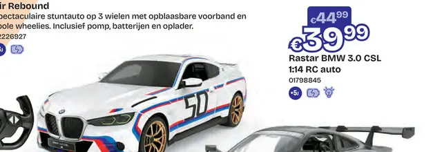 Aanbieding: Rastar BMW 3.0 CSL 1:14 RC auto