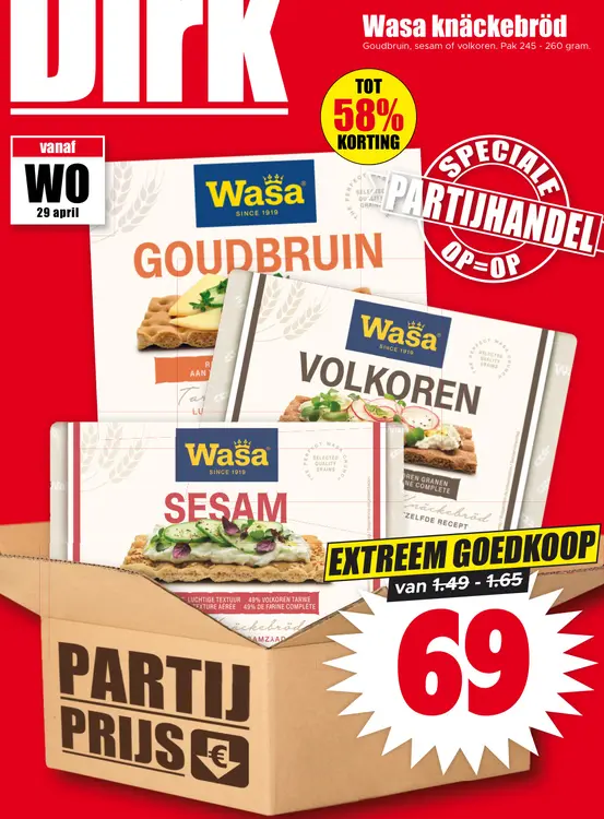 Aanbieding: Wasa knäckebröd