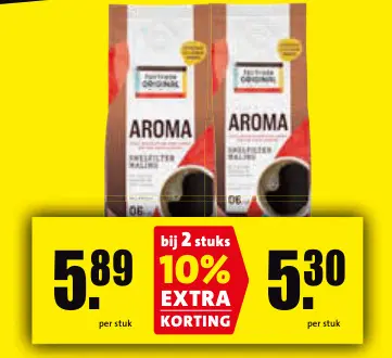 Aanbieding: Fairtrade Original Aroma Snelfilter Maling
