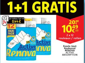 Offre: Renova active absorption