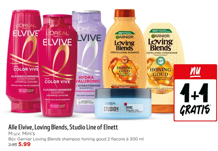 Aanbieding: Elvive, Loving Blends, Studio Line of Elnett