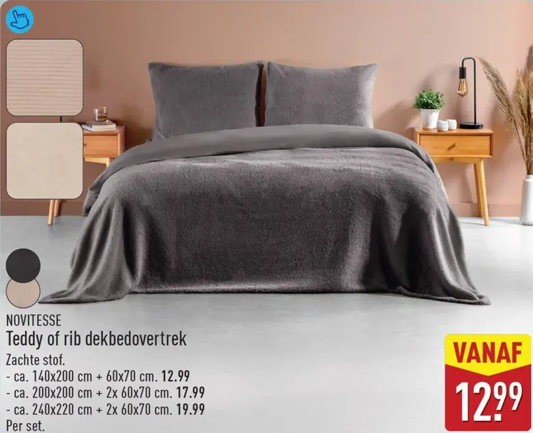 Aanbieding: Teddy of rib dekbedovertrek