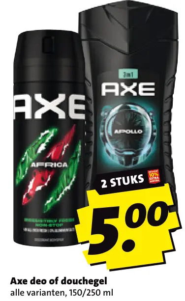 Aanbieding: Axe deo of douchegel