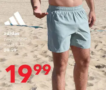 Aanbieding: Adidas heren zwemshort lichtgroen