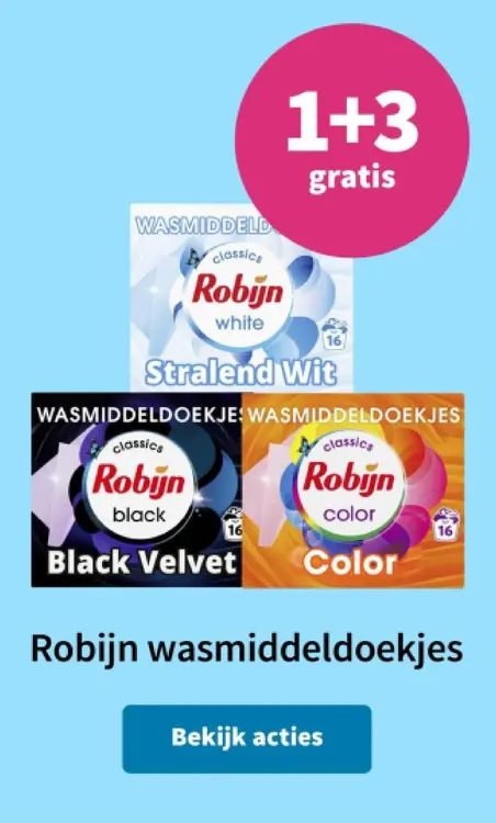 Aanbieding: Robijn wasmiddeldoekjes
